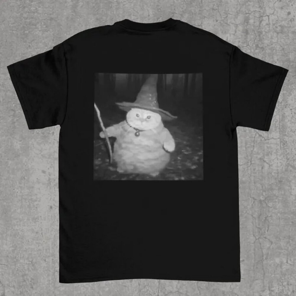 Wizard Cat Shirt, Cat Wizard In The Woods, Funny Cat Meme Shirt